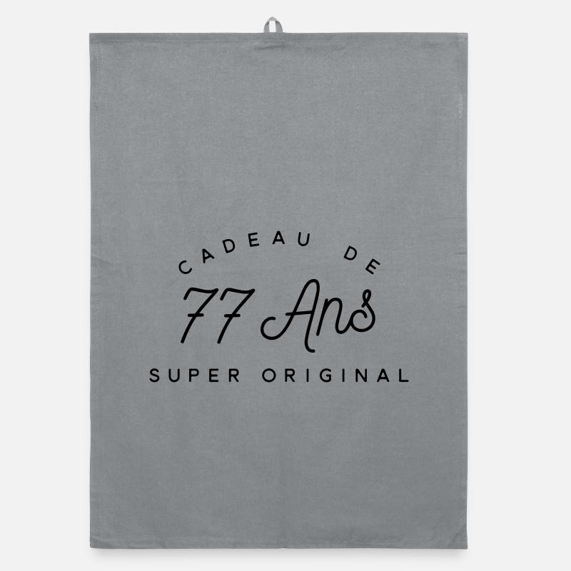 Cadeau 77 ans  Torchon bio