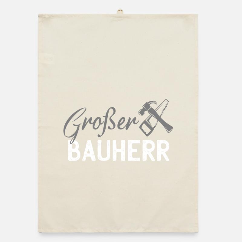 Builder Tool Silhouette Organic dish towel