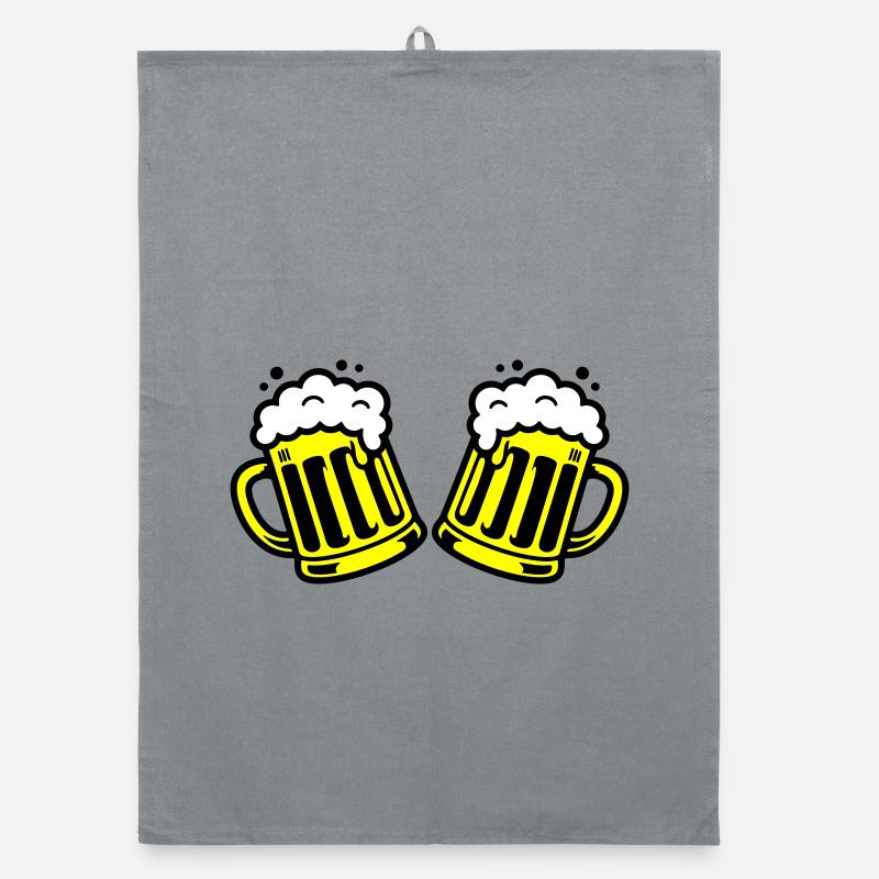 Bier Bierkrug Prost Comic Organic Geschirrtuch