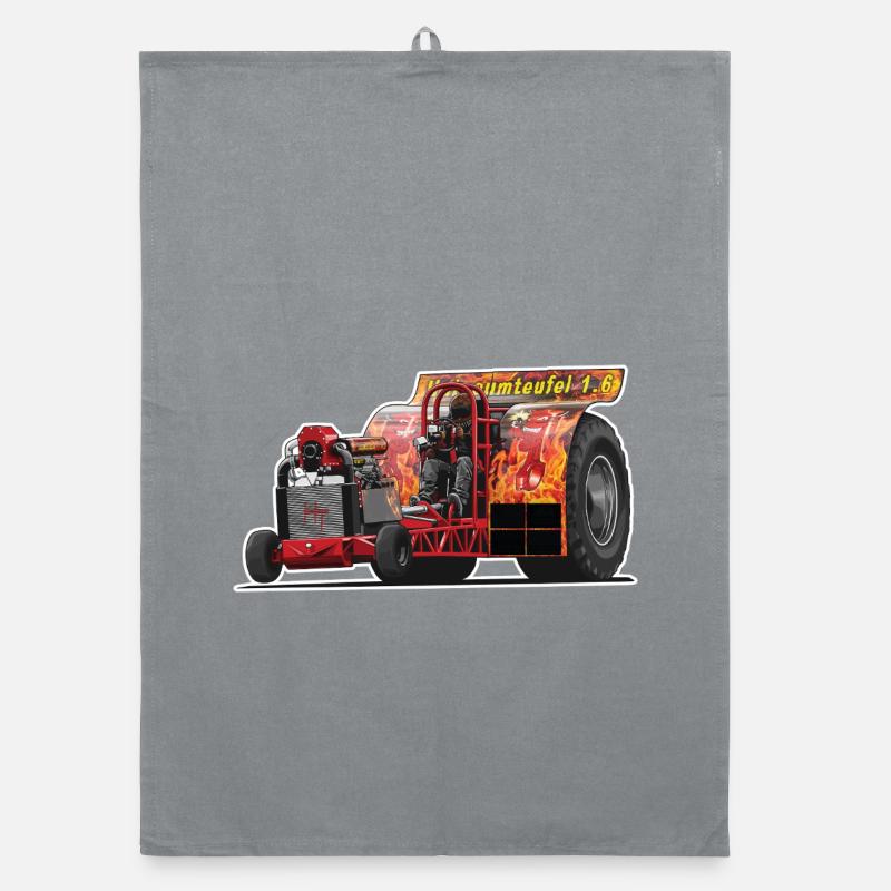 Tractor Pulling // Illustration Organic Geschirrtuch