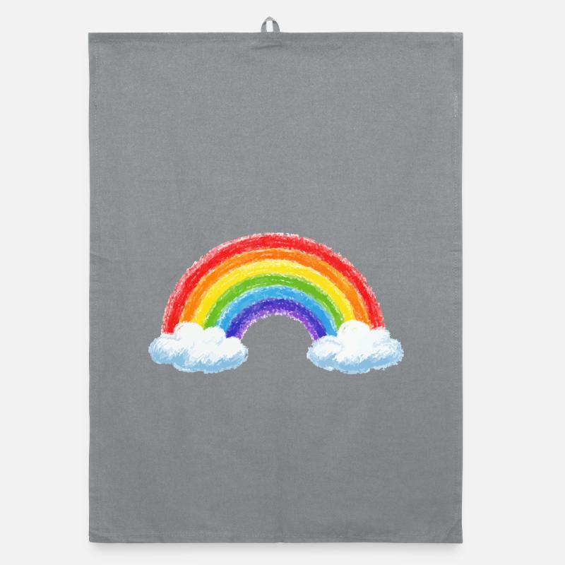 Regenbogen über Wolken Organic Geschirrtuch