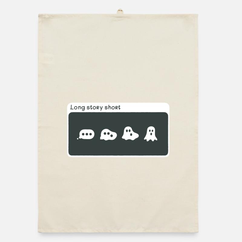 Cute Speak Bubble To Ghost Progression Organic dish towel