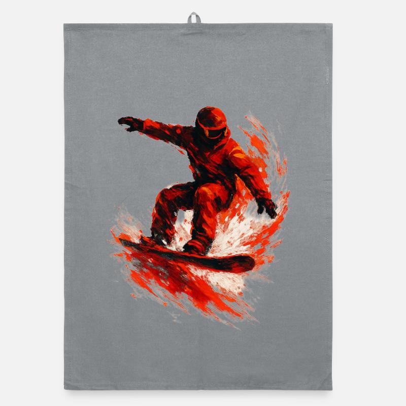 Snowboarding | Snow | Snowboarder | Ski Organic dish towel