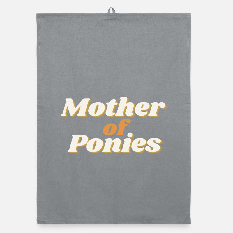 ! Mère de poneys - Mutter von Ponys - Torchon bio - bruyère