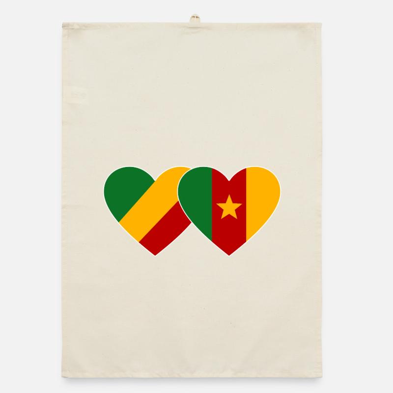 Drapeau du Congo Cameroun Torchon bio