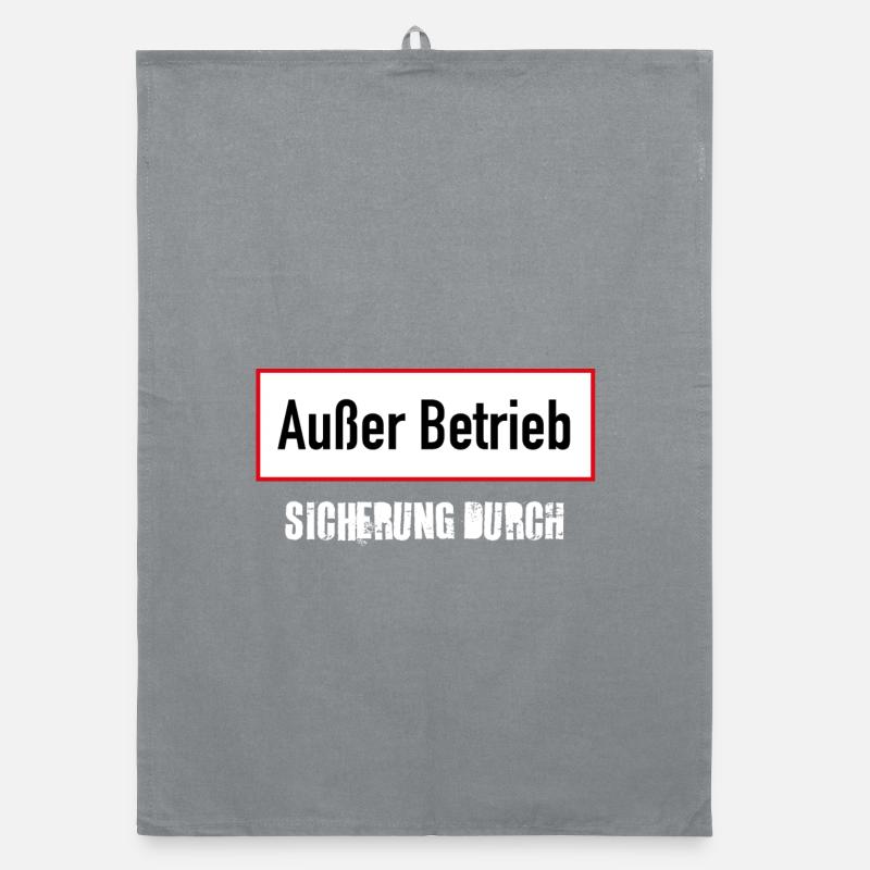 Sicherung durch - Organic Geschirrtuch - Grau
