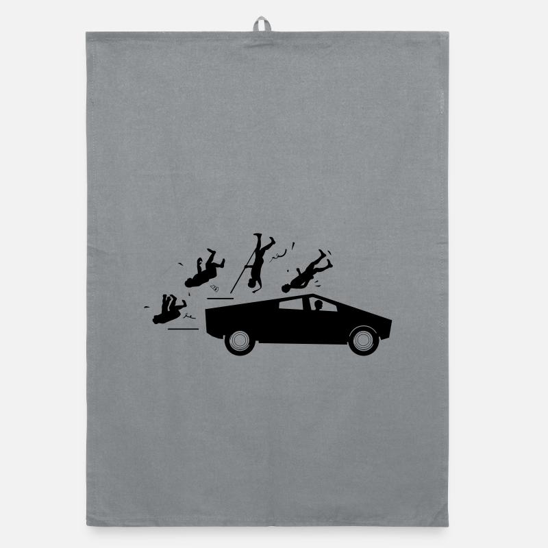 Evolution Unfall Tesla Cybertruck von Musk Organic Geschirrtuch