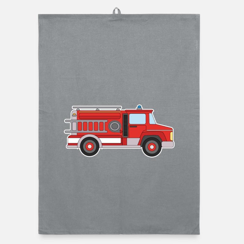 Fire engine Organic dish towel