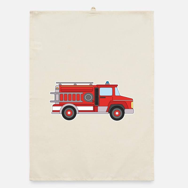 Fire engine Organic dish towel