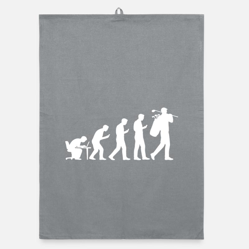 Evolution Golf Lustiges Geschenk für Golfer Männer Organic Geschirrtuch