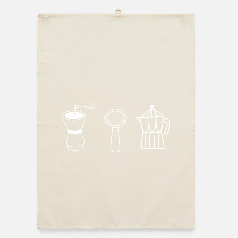 Coffee evolution Organic dish towel
