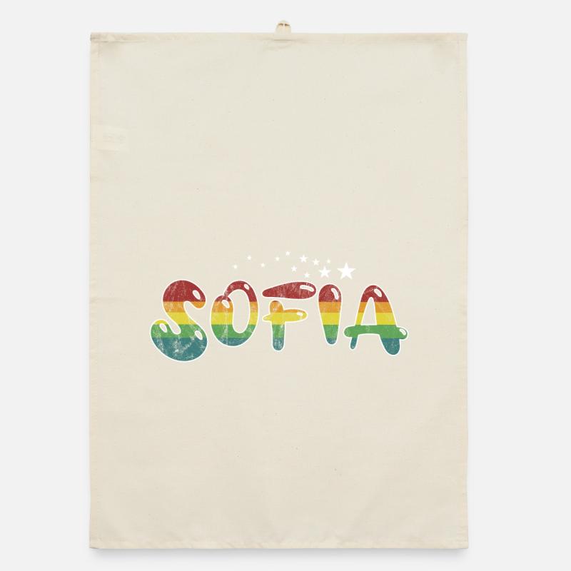 Vorname Sofia Mädchenname Namensgeschenk Organic Geschirrtuch