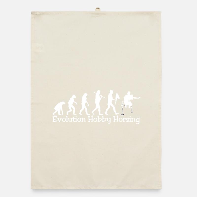 Evolution Hobby Horsing (blanc) Torchon bio