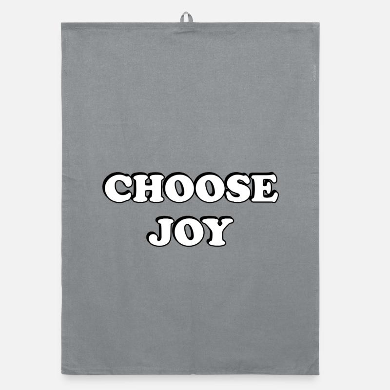 Choose Joy Bold Typography Organic dish towel