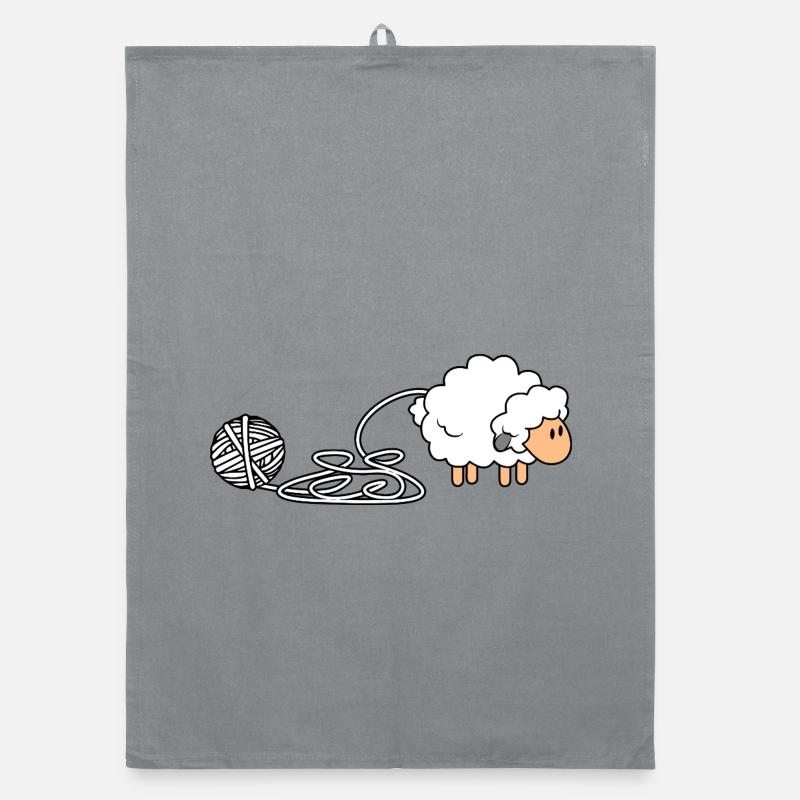 Cozy Sheep Yarn Thema Organic Geschirrtuch