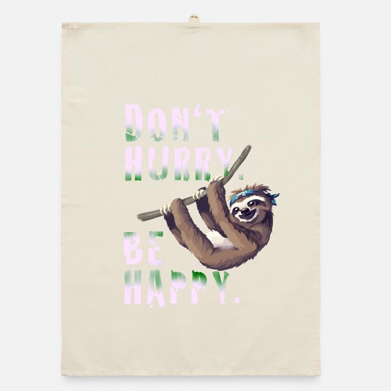 Faultier Slow chills Sleep lazy Nerd sloth spruc Organic dish towel