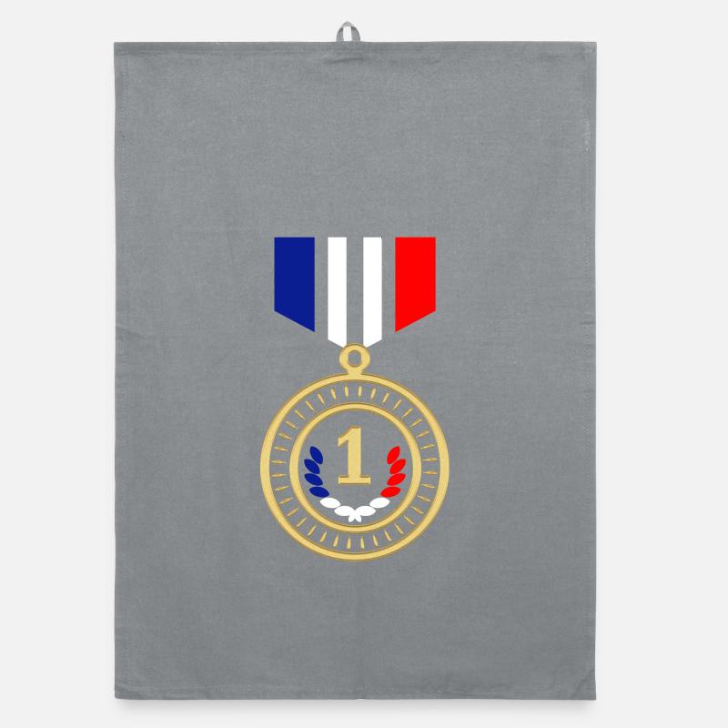Red White Blue Medal Organic dish towel