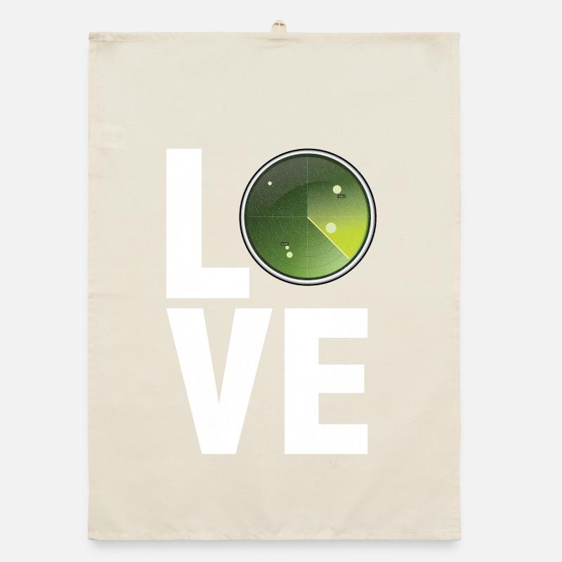 Air Traffic Controller Love Radar Flight Control Organic dish towel
