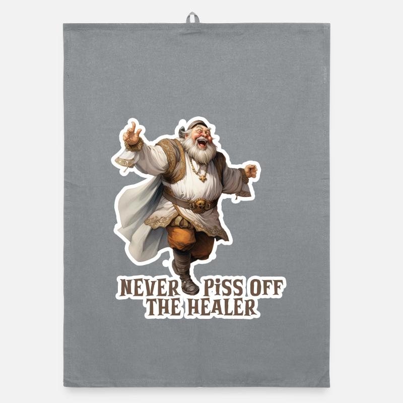 Never Stop the Healer – Drôle de design RPG Torchon bio
