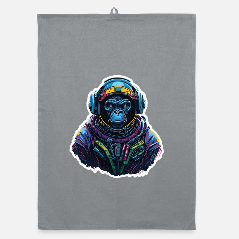 Gorille Astronaute Neon Torchon bio