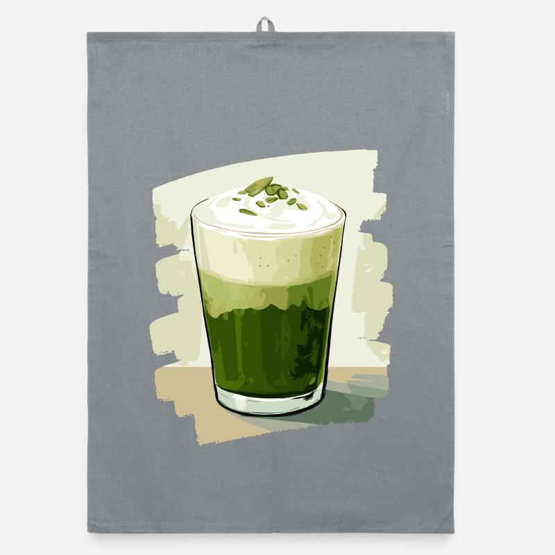 Matcha Latte Lover Green Tea Organic dish towel