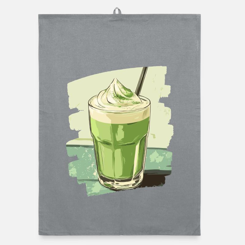 Matcha Latte Lover Green Tea Organic dish towel