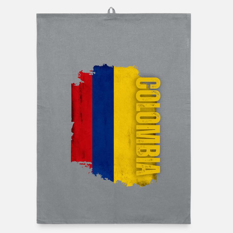 Drapeau vertical de la Colombie, j’aime la Colombie Torchon bio