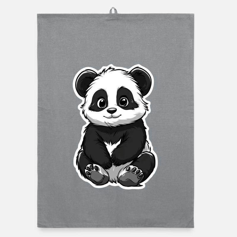 Ours panda mignon Torchon bio