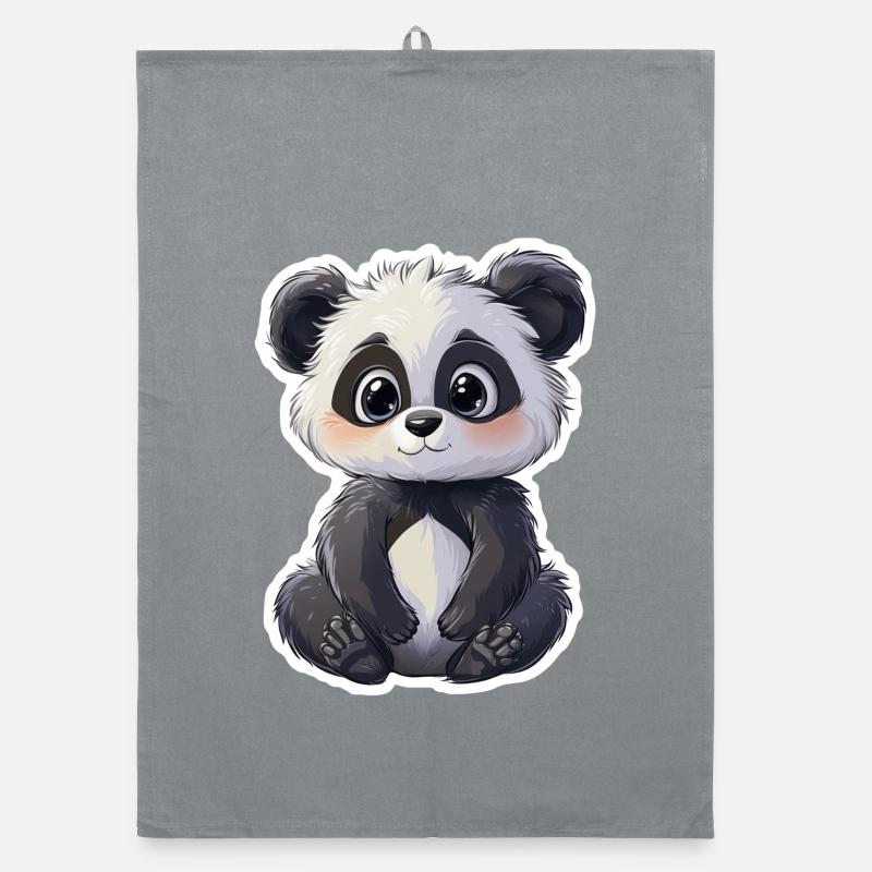Ours panda mignon Torchon bio