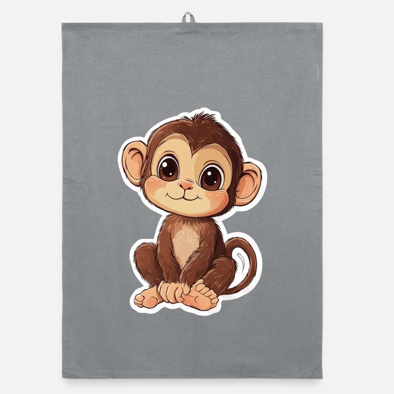 Cute Monkey Cute Monkey Gift for Monkey Fans Organic dish towel