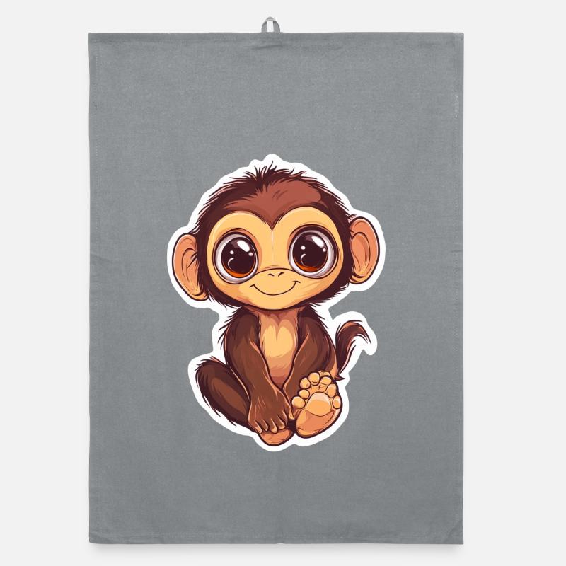 Monkey Cute Monkey Gift for Monkey Fans Organic dish towel