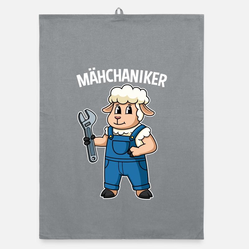 Mechatroniker Auto Mechaniker Techniker Schaf - Organic Geschirrtuch - Grau