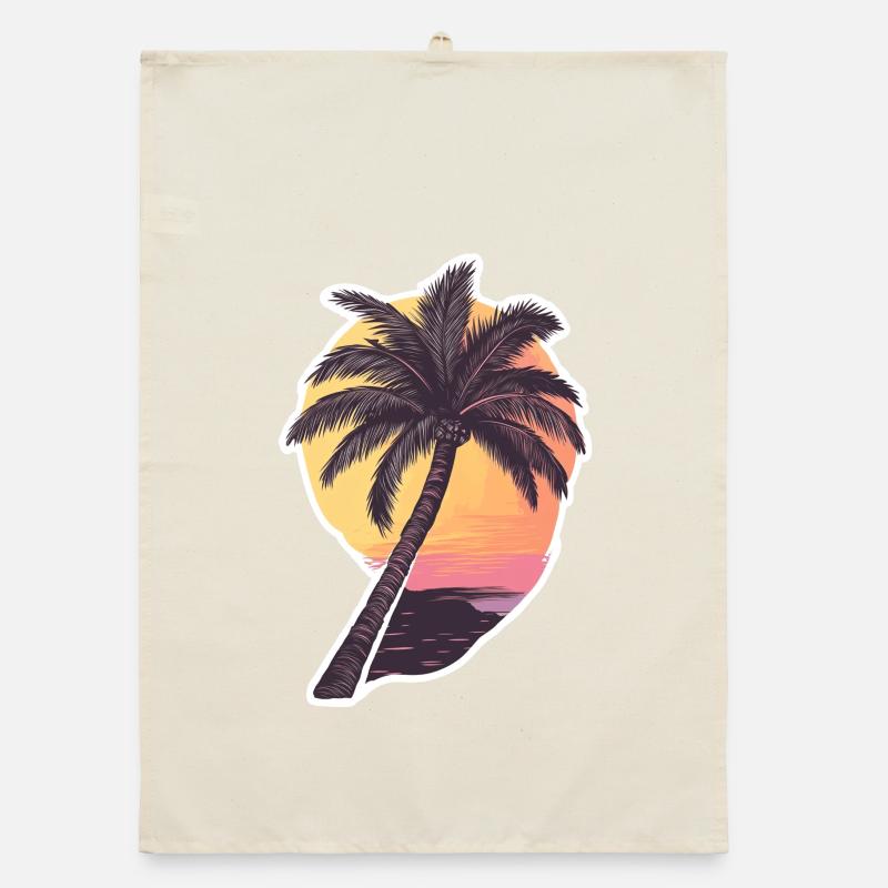 Palm tree Organic dish towel