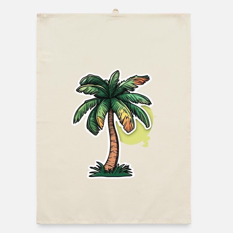Palm tree Organic dish towel