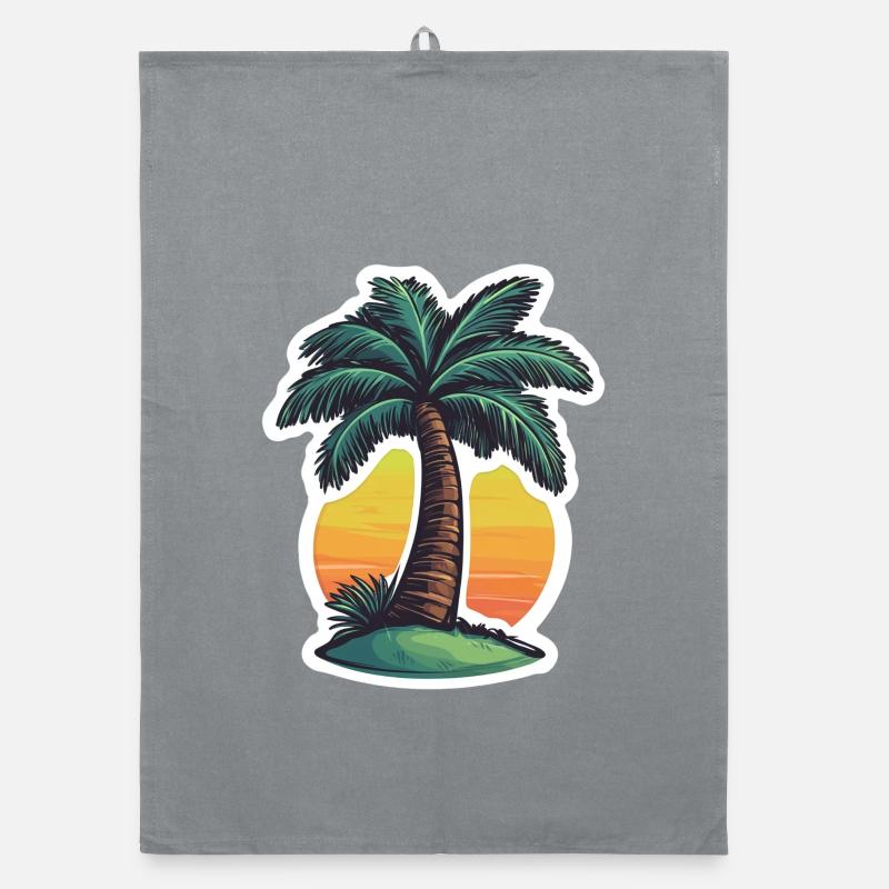 Palm tree Organic dish towel