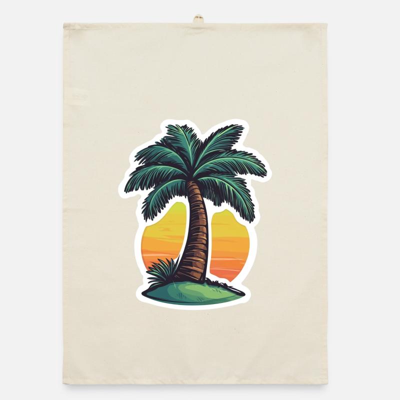 Palm tree Organic dish towel