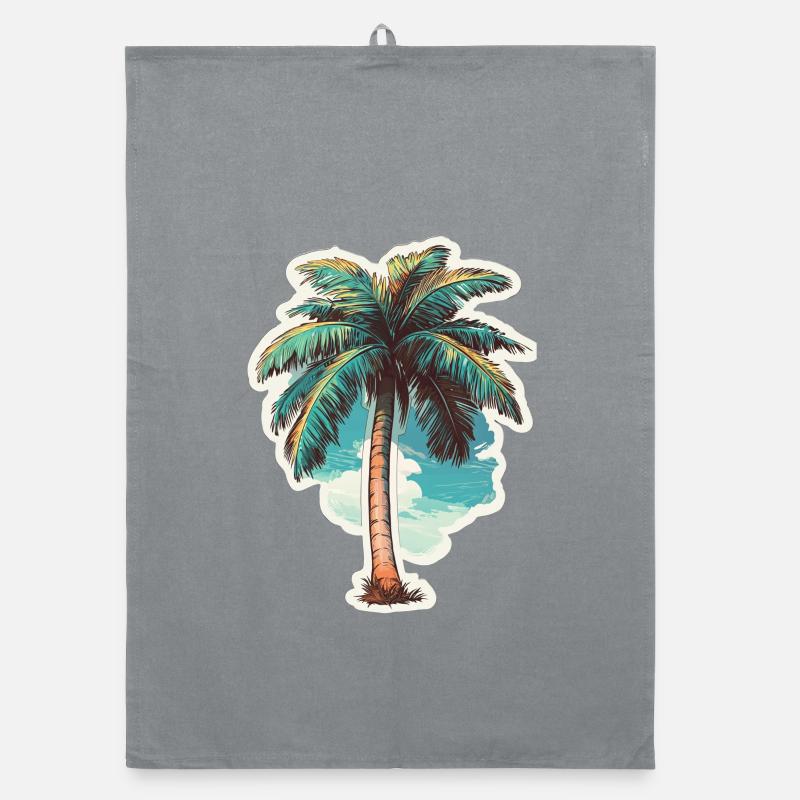 Palm tree Organic dish towel