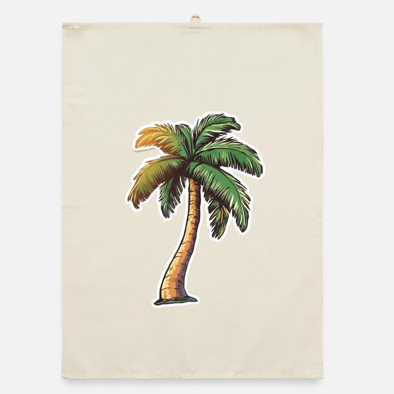 Palm tree Organic dish towel