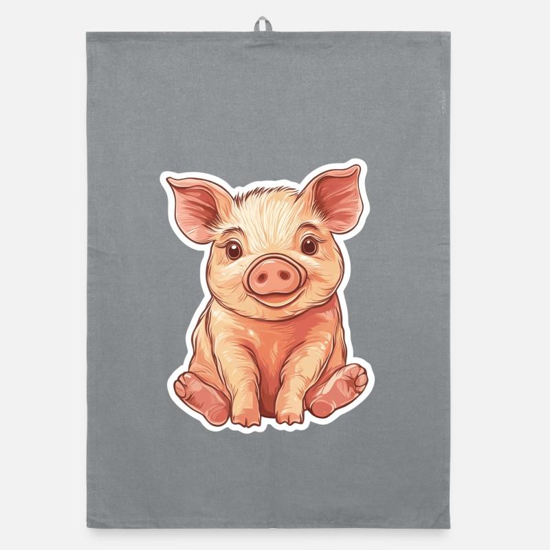Pig Piglet Organic dish towel