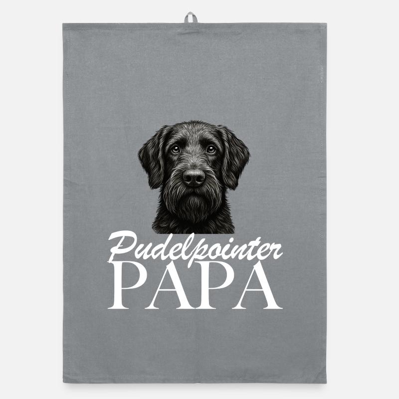 Papa caniche pointer Torchon bio