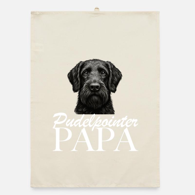 Poodle Pointer Dad Organic dish towel