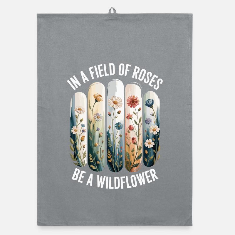 Wildflower Pattern Flowers Organic dish towel