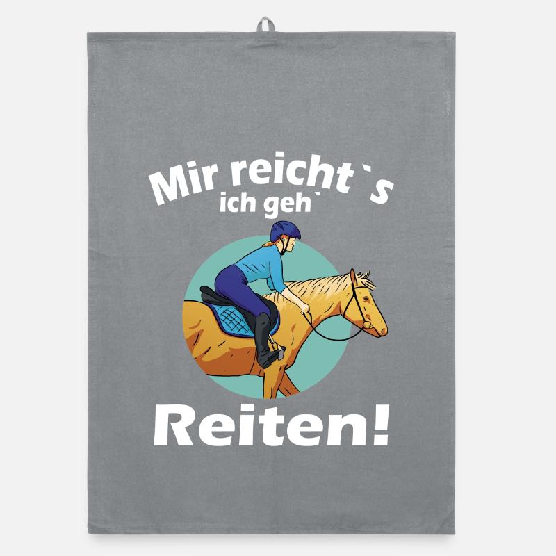 I've had enough, I'm going horseback riding Organic dish towel