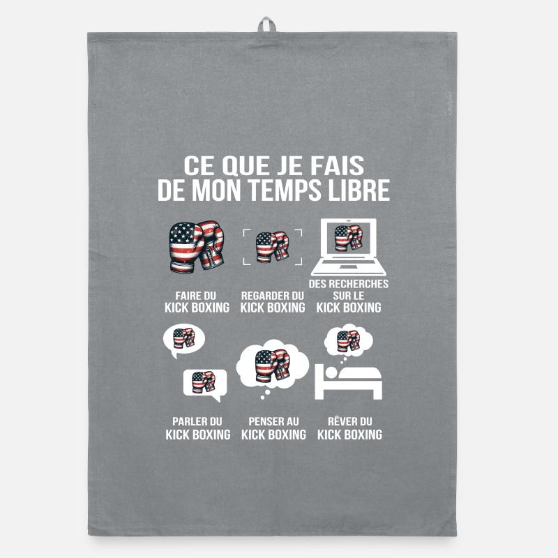 Ce que je fais de mon temps libre Boxe americaine Torchon bio