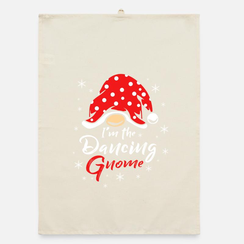 Gnome Dancing Organic dish towel