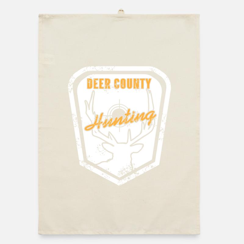 Deer County Hunting Rustic Skull Target Style Organic Geschirrtuch