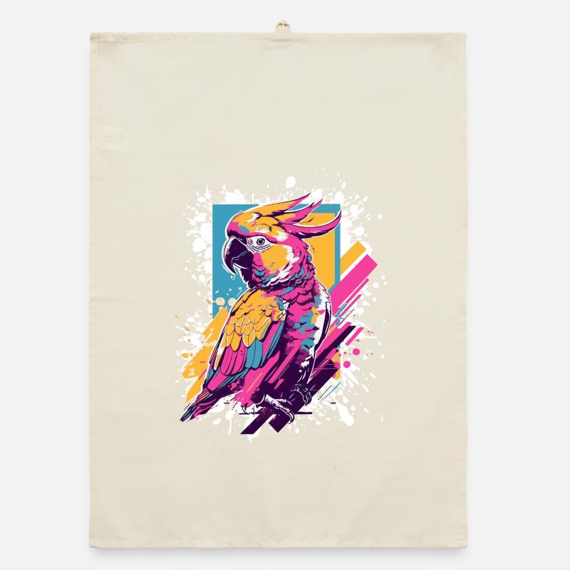 Neon Parrot Color Explosion Organic dish towel