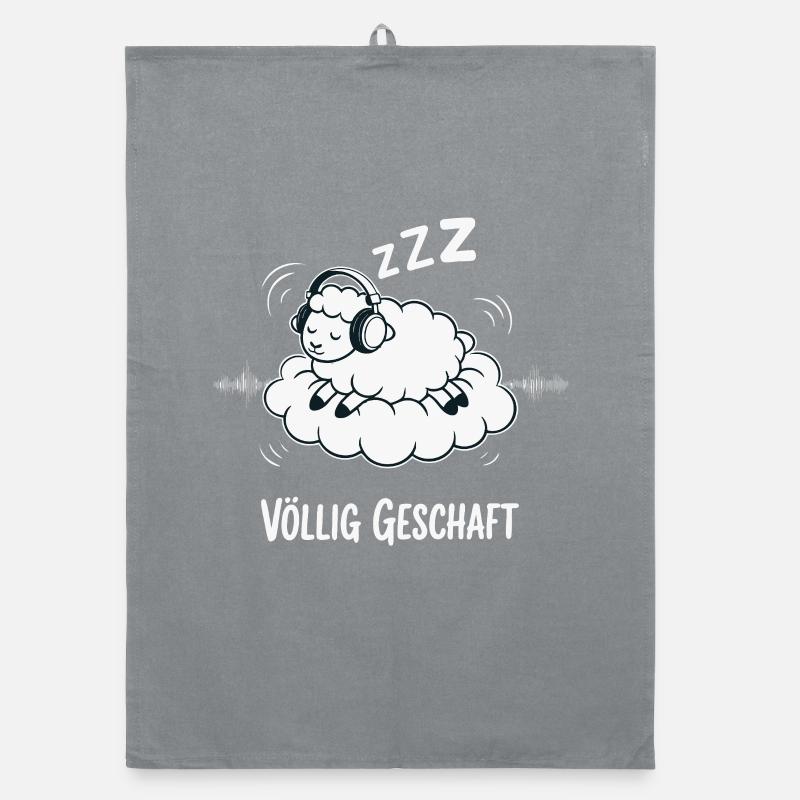 Completely done sheep design Organic dish towel