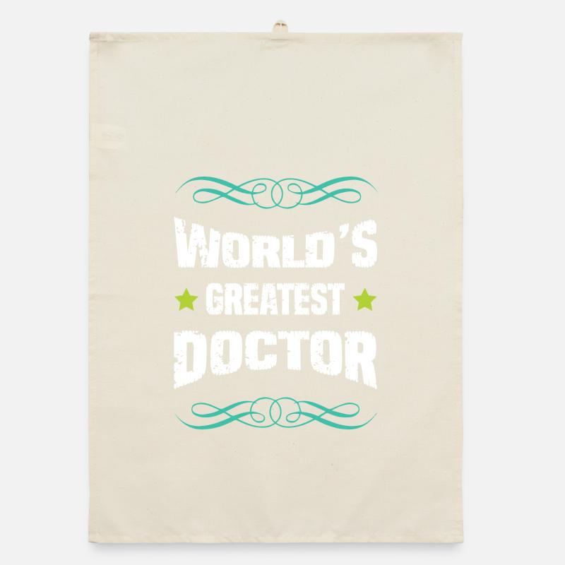 Weltbester Doktor TShirt Design Organic Geschirrtuch