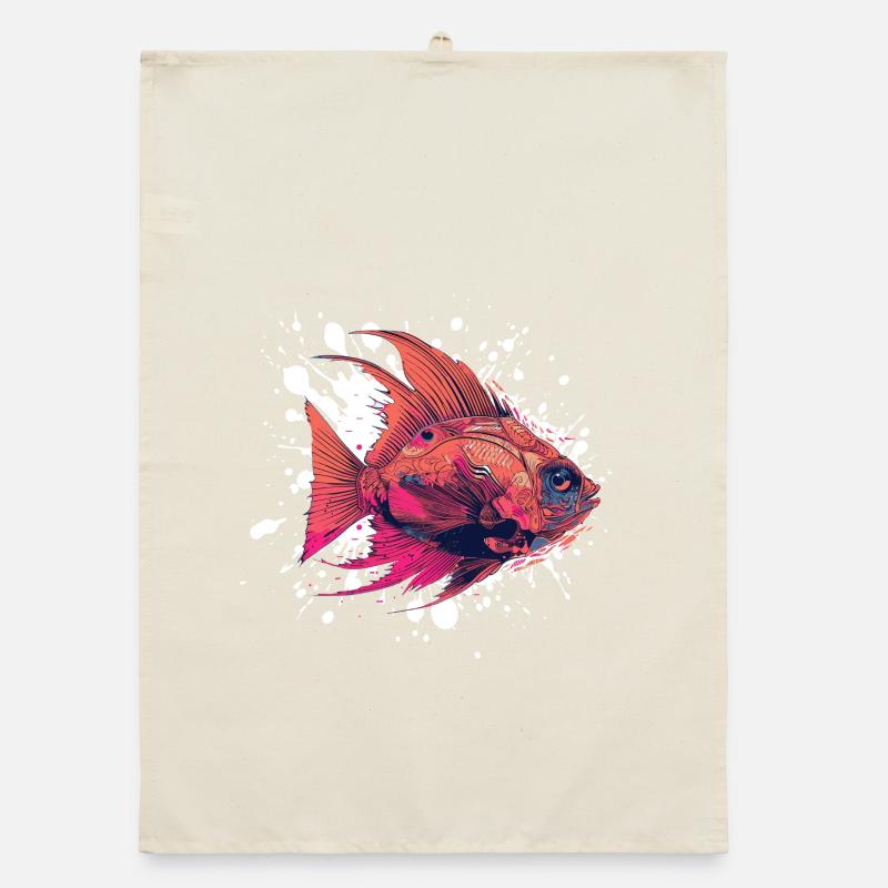 Fish Blobs Organic dish towel